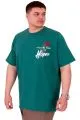 Büyük Beden Erkek T-Shirt Bisiklet Yaka ROSE U25032 Nefti
