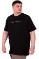 Büyük Beden Erkek T-Shirt Bisiklet Yaka FREEDOM U25033 Siyah