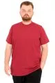 Büyük Beden Erkek T-Shirt Bisiklet Yaka Dore U25034 Bordo