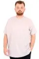 Büyük Beden Erkek T-Shirt Bisiklet Yaka U25035 Gri