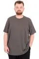 Büyük Beden Erkek T-Shirt Bisiklet Yaka U25035 Haki