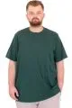 Büyük Beden Erkek T-Shirt Bisiklet Yaka U25035 Nefti