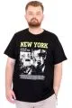 Büyük Beden Erkek T-Shirt Bisiklet Ysks NEW YORK U25036 Siyah