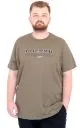 Büyük Beden Erkek T-Shirt Bisiklet Yaka BOSTON U25037 Haki