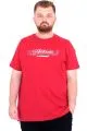 Büyük Beden Erkek T-Shirt Bisiklet Yaka ORIGINALS U25038 Bordo