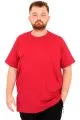 Büyük Beden Erkek T-Shirt Bisiklet Yaka Basic U25162 Bordo