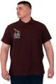 Büyük Beden Erkek T-Shirt Polo Sail U25301 Mürdüm