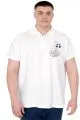 Büyük Beden Erkek T-Shirt Polo Sail Boat U25302 Beyaz