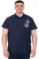Büyük Beden Erkek T-Shirt Polo Sail Boat U25302 Indigo