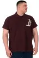 Büyük Beden Erkek T-Shirt Polo Sea Bound U25303 Mürdüm