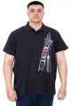 Büyük Beden Erkek T-Shirt Polo Flag U25304 Lacivert