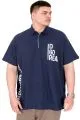 Büyük Beden Erkek T-Shirt Polo Yaka REAL U25309 İndigo