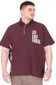 Büyük Beden Erkek T-Shirt Polo Yaka REAL U25309 Mürdüm
