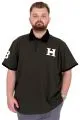 Plus Size Men's T-Shirt Polo Collar H BROUDED U25312 Khaki