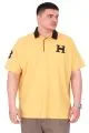 Büyük Beden Erkek T-Shirt Polo Yaka H BROUDED U25312 Hardal