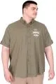 Büyük Beden Erkek Gabardin Gömlek Everyday Essentials U25602 Haki