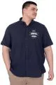 Büyük Beden Erkek Gabardin Gömlek Everyday Essentials U25602 Lacivert