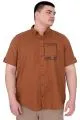 Büyük Beden Erkek Gabardin Gömlek Mode09 U25603 Tarçın