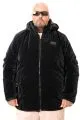 Plus Size Mens Winter Coat u25701 BLACK NUBUK