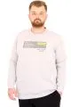 Büyük Beden Erkek Bisiklet Yaka Sweatshirt DAYS U25801 A.Gri