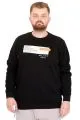 Büyük Beden Erkek Bisiklet Yaka Sweatshirt DAYS U25801 Siyah