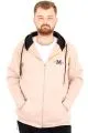 Büyük Beden Erkek Kapüşonlu Fermuarlı Sweatshirt U25803 Bej
