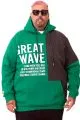 Erkek Sweatshirt Kapsonlu Great Wave  U25805