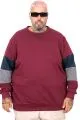Büyük Beden Parçalı Bis Yaka Sweatshirt U25817