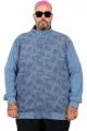 Plus Size Mens Cardigan u25820 BLUE