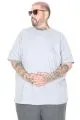 Büyük Beden Erkek T-Shirt Basic 20031 Gri Melanj [product_color]
