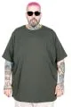 Büyük Beden Likralı T-shirt Bisiklet Yaka 20149 Haki [product_color]