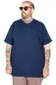 Büyük Beden T-Shirt V Yaka Likralı 20150 İndigo [product_color]
