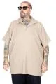Big Size Mens T-shirt Polo JAKAR U24337 Beige