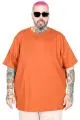 Büyük Beden Kalın Basic T-Shirt 25162 Tarçın