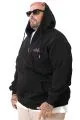 Büyük Beden Erkek Kapüşonlu Fermuarlı Sweatshirt U25803 Siyah