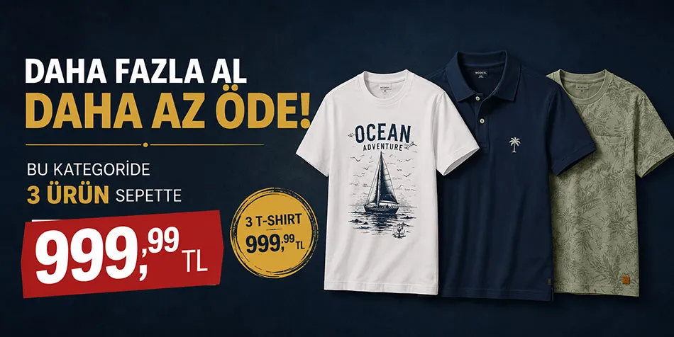3 T-Shirt 999,99 TL