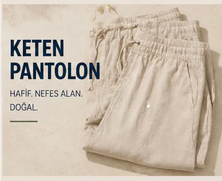 Erkek Keten Pantolon
