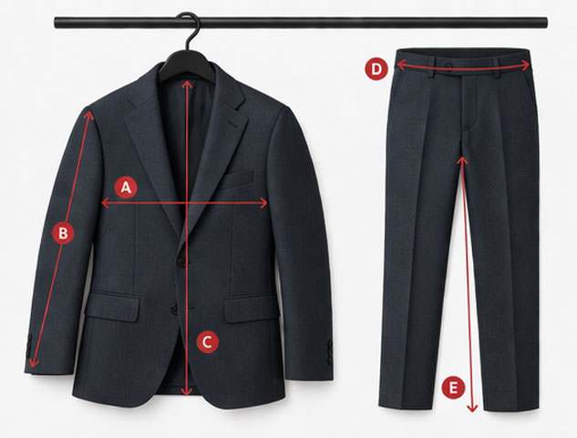 ModeXL suit size guide