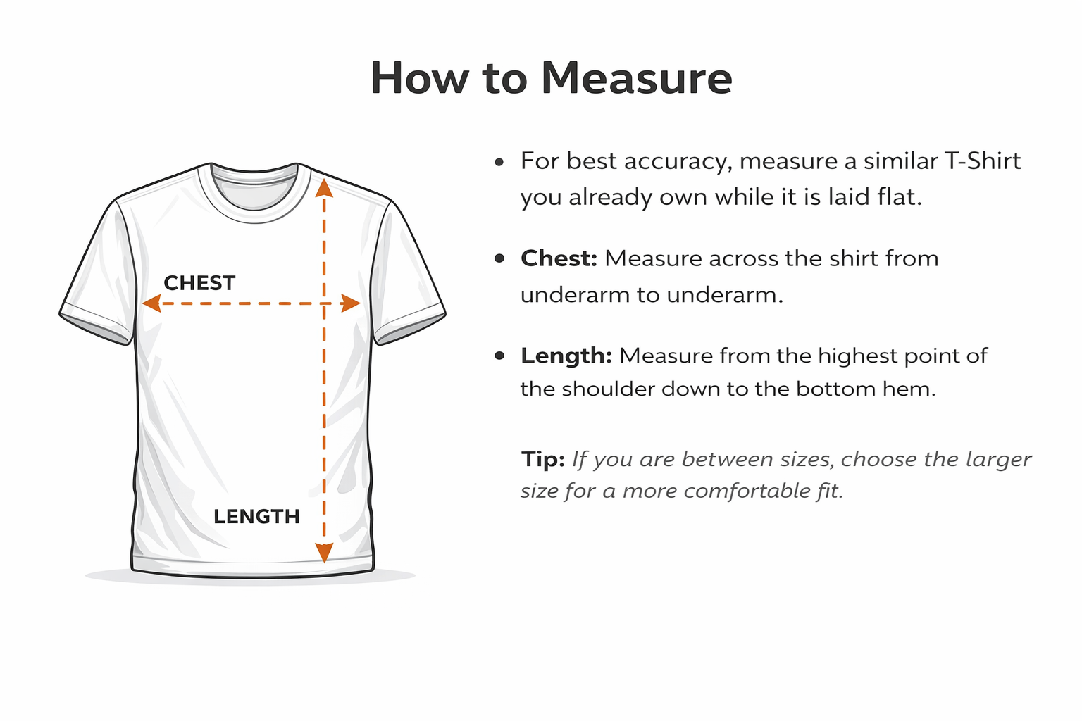 How to measure a T-shirt